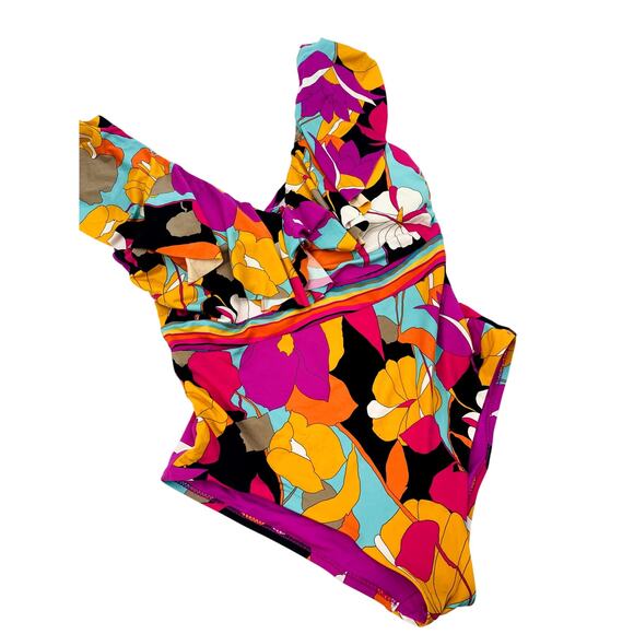 Trina Turk 14 Colorful One Piece Swimsuit - Picture 1 of 5
